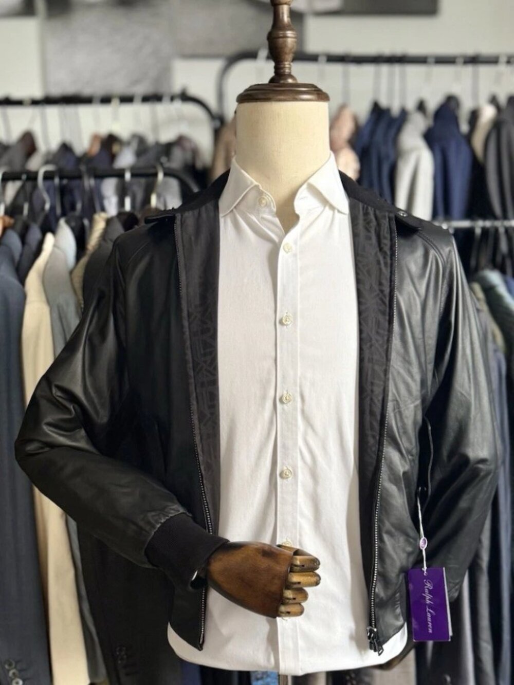 BNWT Ralph Lauren Purple Label (RLPL) Lambskin Leather Reversible Jacket Size S